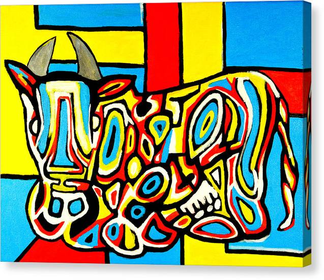 Haring's Cow - Canvas Print