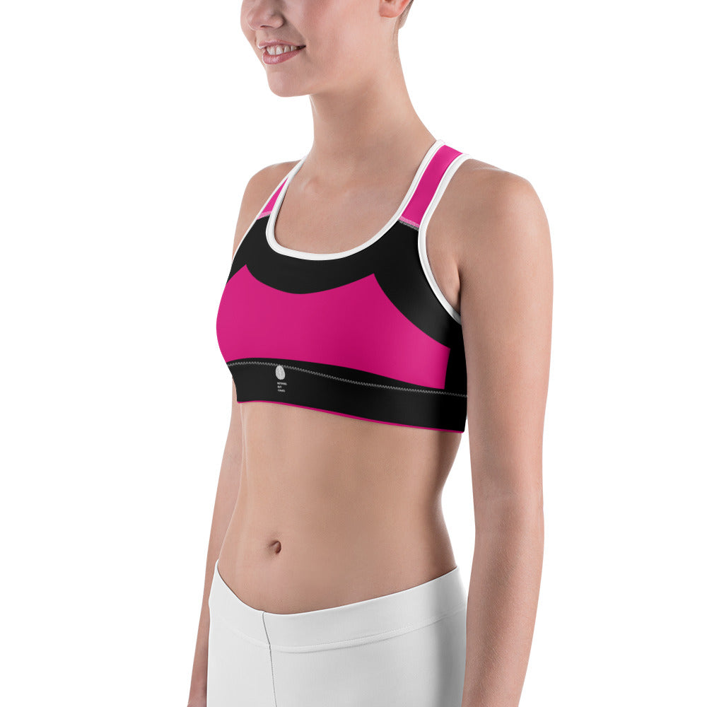 Nothing But Chaos Pink/Black Sports bra