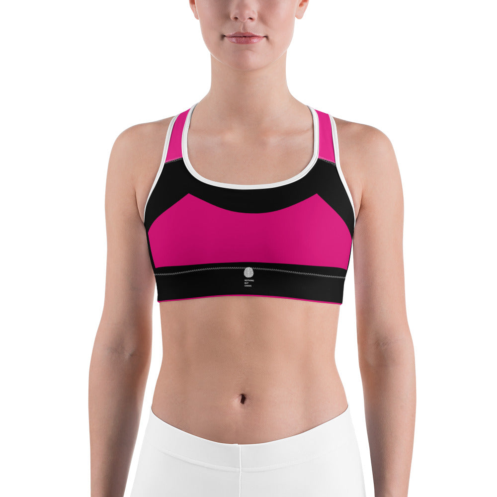 Nothing But Chaos Pink/Black Sports bra