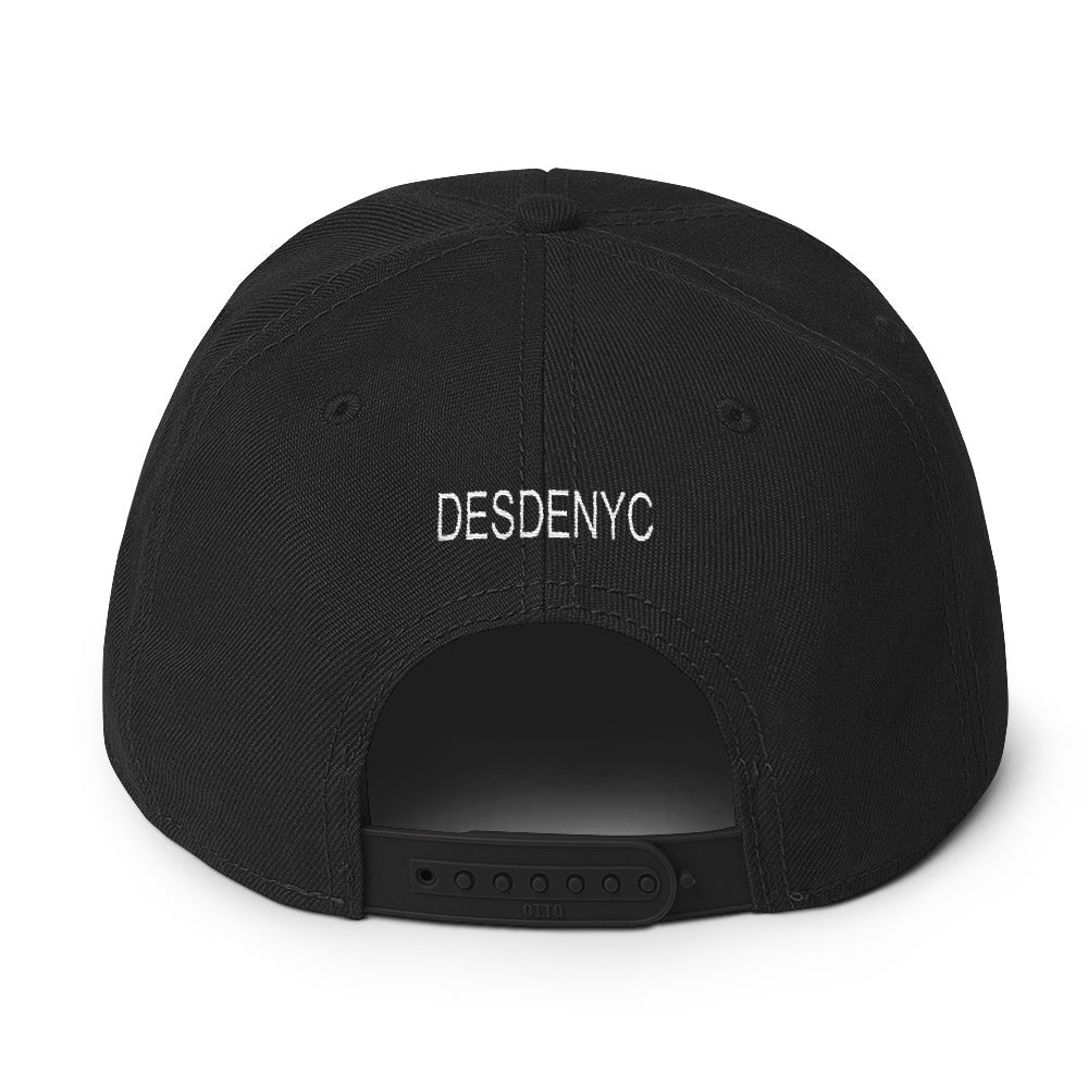 Desdenyc White Giant Logo Snapback Hat