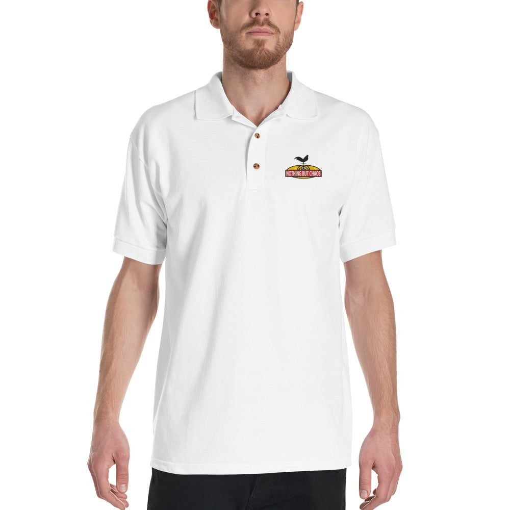 Rooster Logo Embroidered Polo Shirt