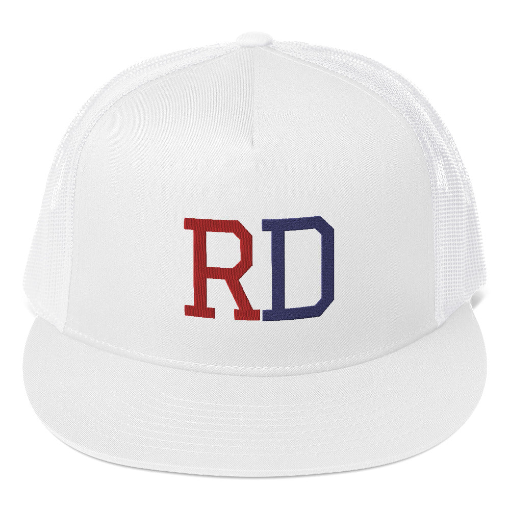 Dominican RD White Trucker Hat