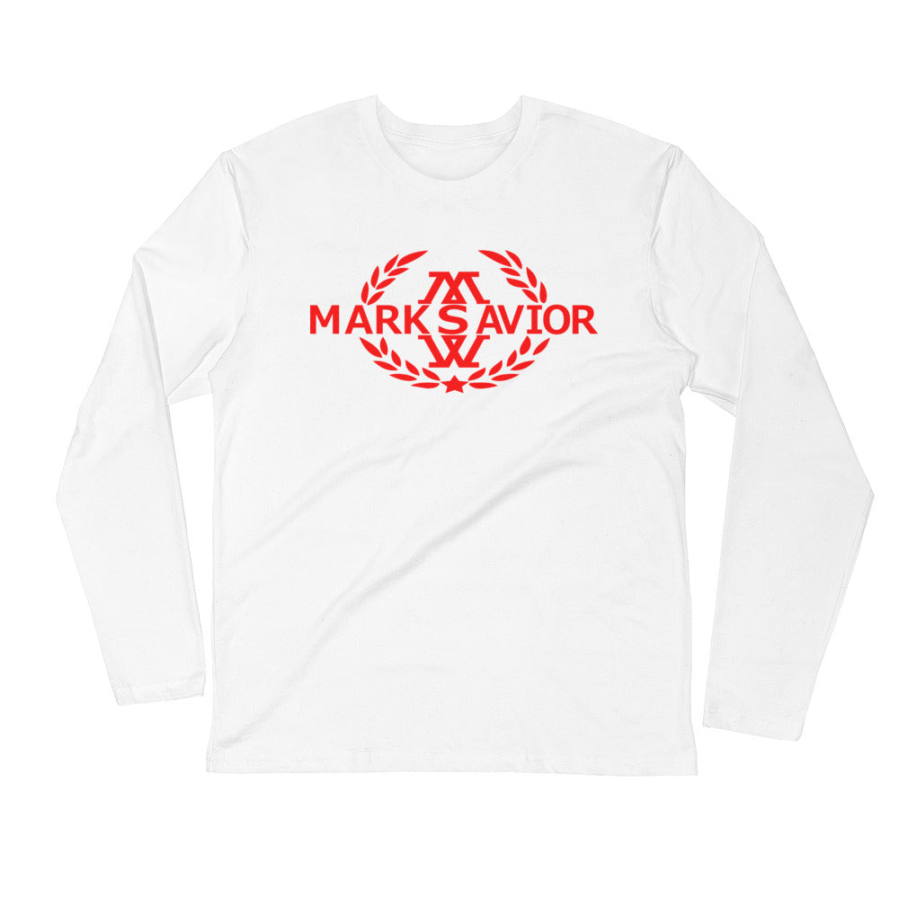 Remixed White/Red Fitted Crew