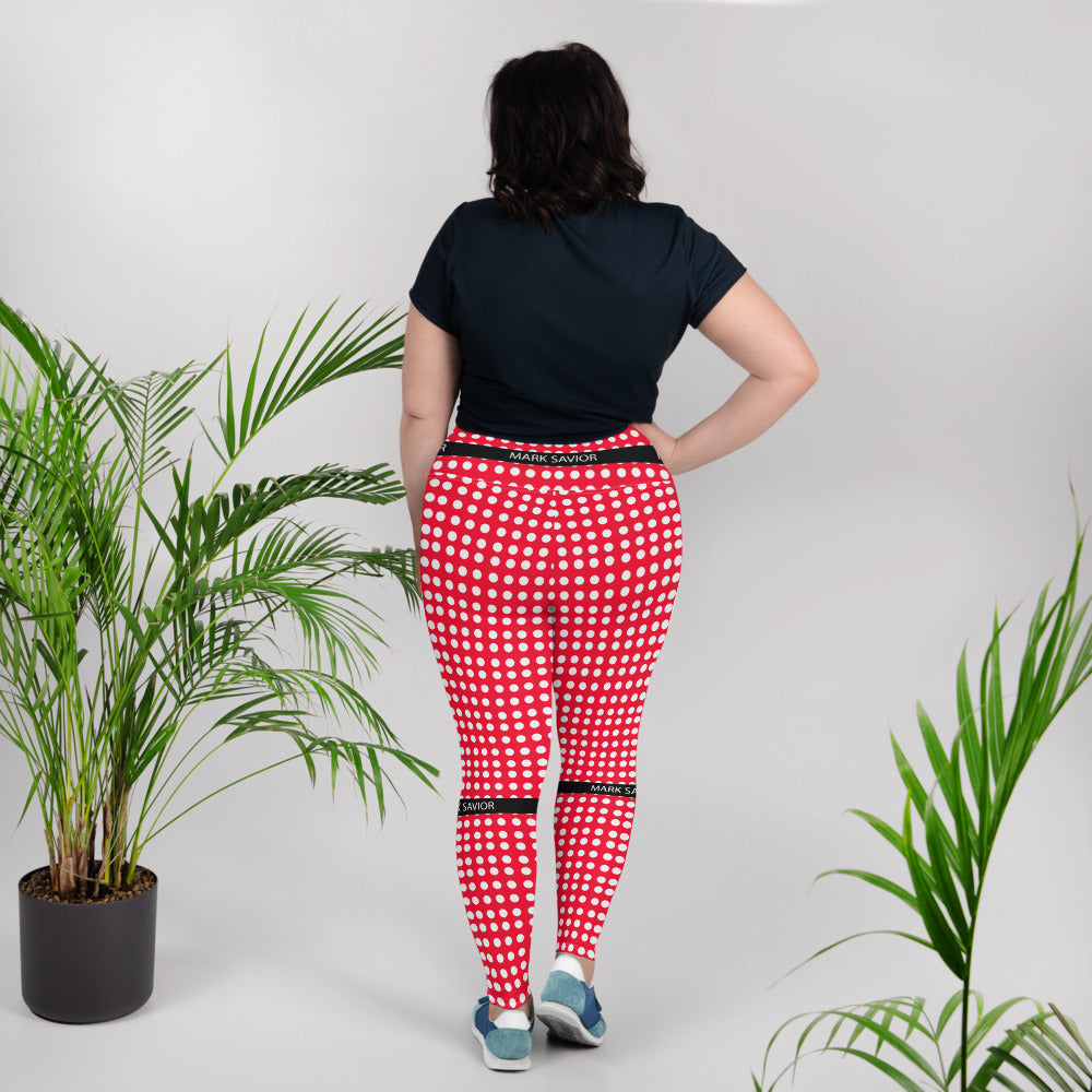 Red Dots All-Over Print Plus Size Leggings