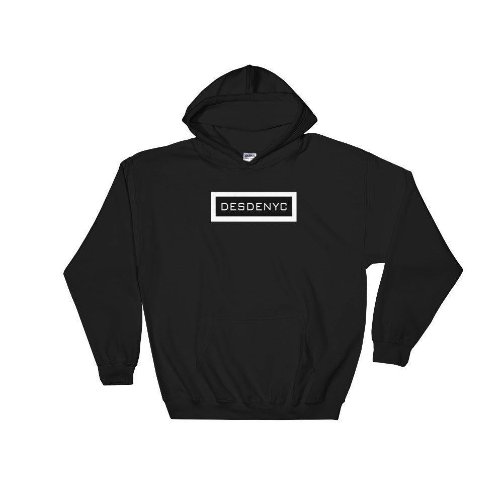 Black and White Graphic Hooded Sweatshirt