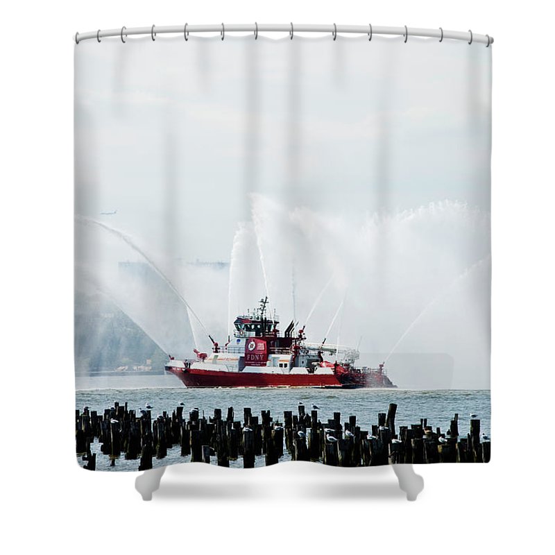Water Boat - Shower Curtain