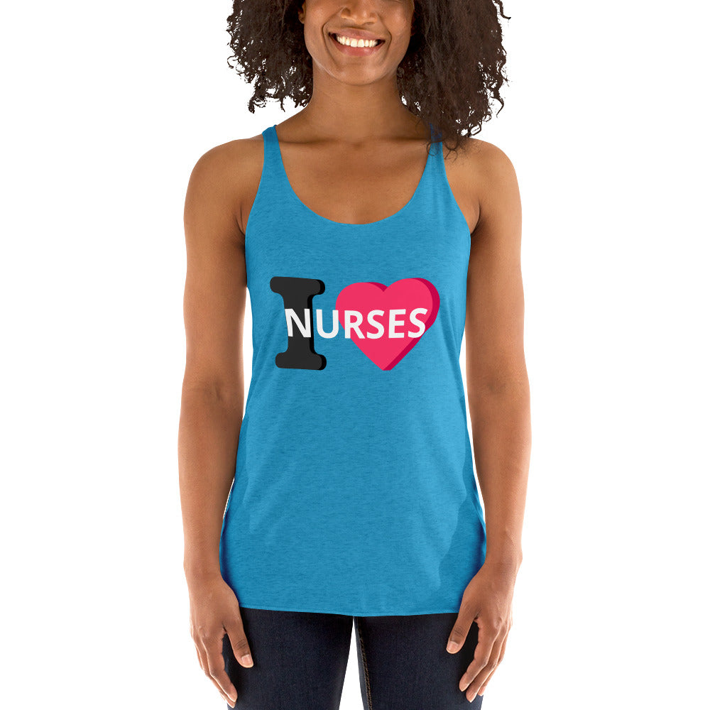 I Love Nurses Women's Racerback Tank