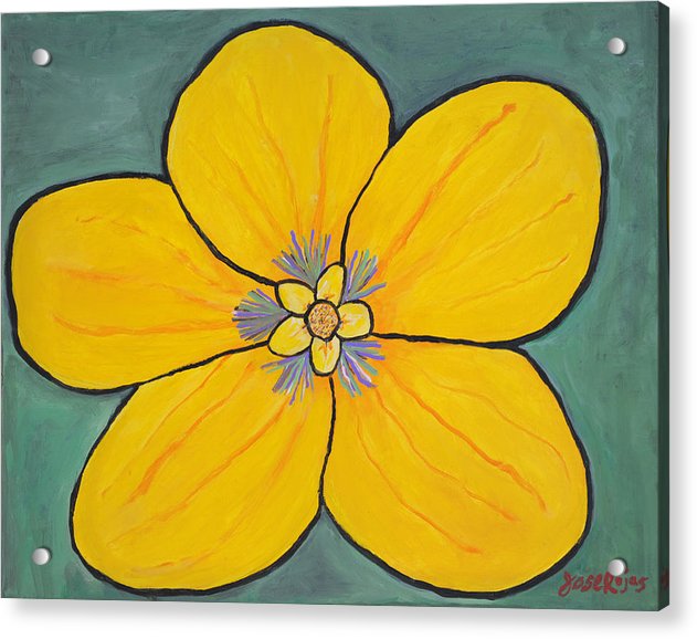 Yellow Flower - Acrylic Print
